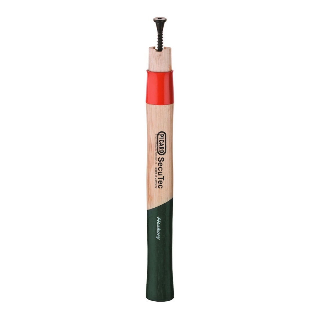 PICARD Manche de marteau en Hickory SecuTec avec gaine de protection et vis pour coin, Longueur manche : 380mm