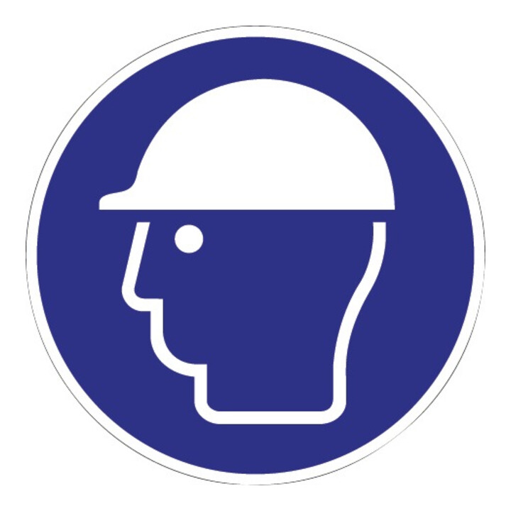 Pictogrammes d'obligation ASR A1.3/DIN EN ISO 7010 utiliser protection tête film