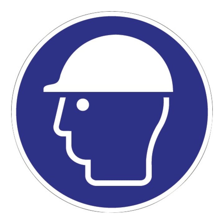 Pictogrammes d'obligation ASR A1.3/DIN EN ISO 7010 utiliser protection tête plas