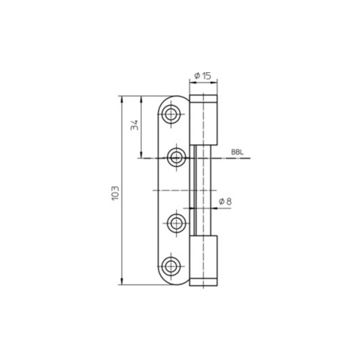 Pièce d'aile V 0037 WF 3 pièces STA vern.