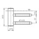 Pièce de dormant V 4400 WF STA nick. 3 parties huisserie bois stand.-4