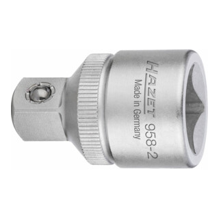 Pièce de réduction 958-2 ∙ Carré creux 12,5 mm (1/2 pouce) ∙ Carré massif 10 mm (3/8 pouce) HAZET