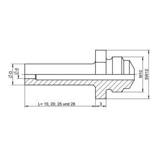 Pièces de rechange Gesipa embouts 17/45 longueur spéciale 15 mm