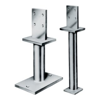 Pied d'appui ETA 07/0285 100x80x10mm STA st.verz.z.Schr.Loch-D.8,5mm