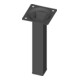 Pied de meuble noir RAL 9005 25x25mm 25x25mm H.150mm panneau-1