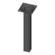 Pied de meuble noir RAL 9005 25x25mm 25x25mm H.200mm panneau-1
