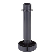 Pied de réglage du socle 061851 en plastique noir 100 mm gamme 89-125 mm Hettich