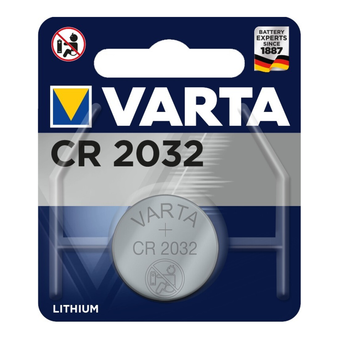 Pile bouton 3 V 230 mAh CR2032 20,0 x 3,2 mm VARTA