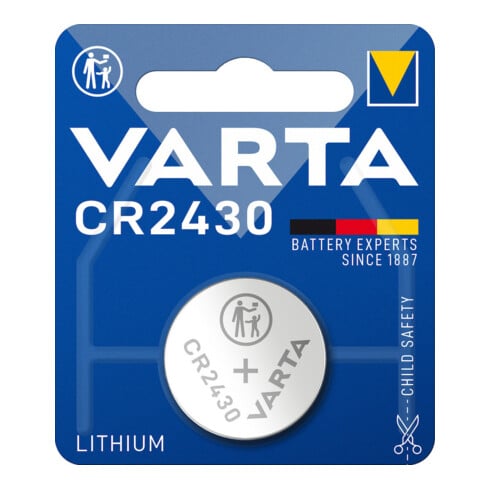 Pile bouton 3 V 280 mAh CR2430 24,5 x 3,0 mm VARTA
