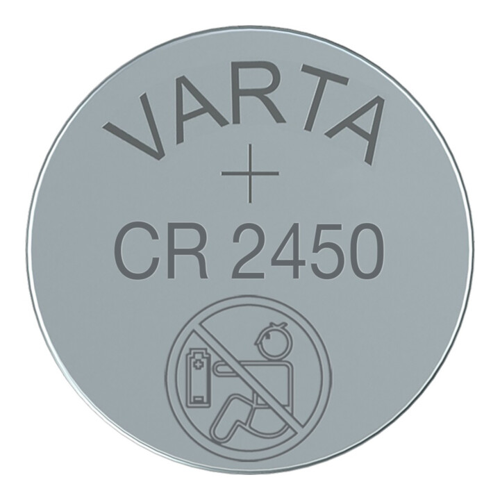 Pile bouton 3 V 560 mAh CR2450 24,5 x 5,0 mm VARTA