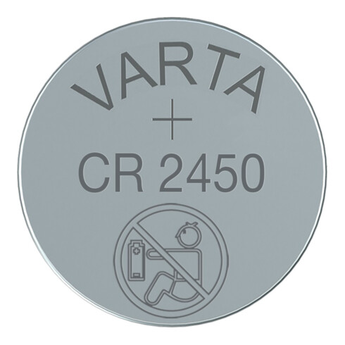 Pile bouton 3 V 560 mAh CR2450 24,5 x 5,0 mm VARTA