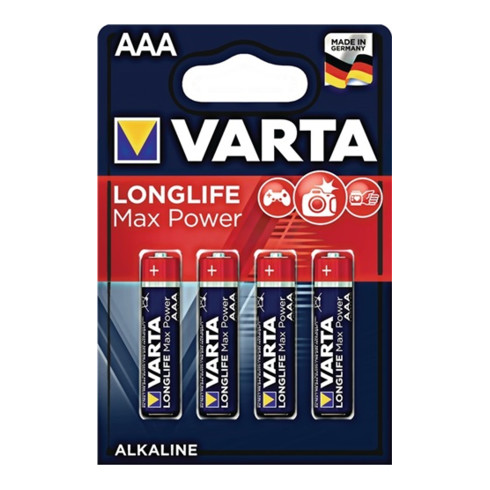 Pile Max Tech 1,5 V AAA-AM4-Micro 1260 mAh LR03 4703 4 un. / blister VARTA