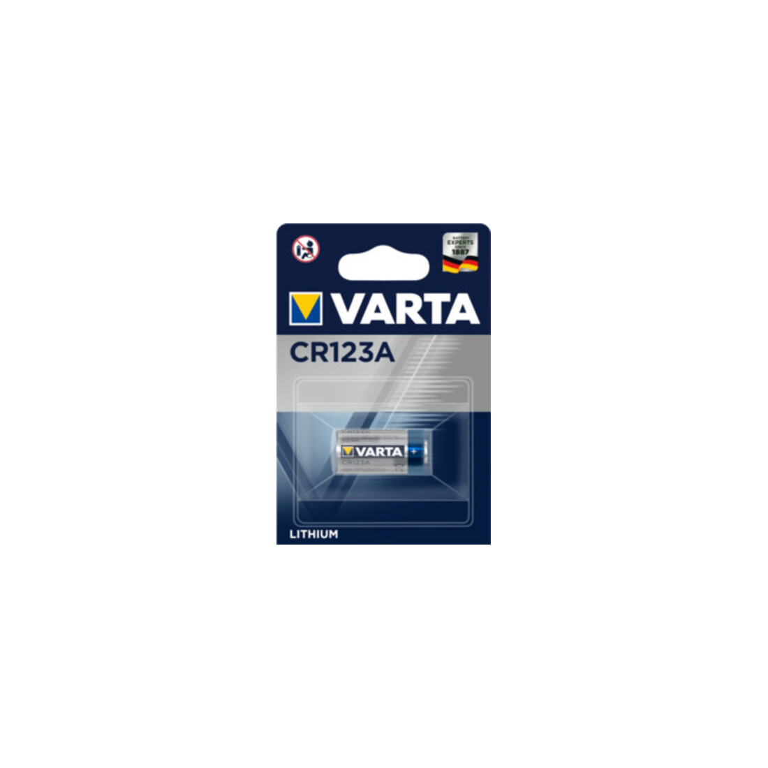 Pile Pile Professional Lithium 3 V CR123A 1480 mAh CR17345 6205 1 un. / Blister