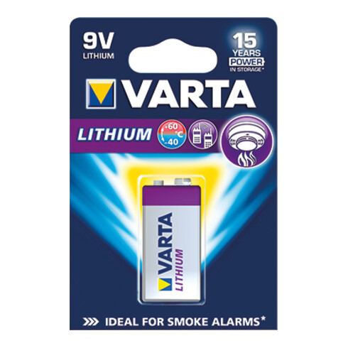 Pile Pile Professional Lithium 9 V 6LP3146 1200 mAh 6122 1 un. / Blister VARTA