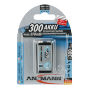 Pile rechargeable ANSMANN 9 V 300 mAh 9 V E-block 6F22 1-1