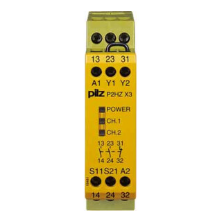 Pilz Commande à deux mains 24VDC 2n/o 1n/c P2HZ X3, 774350