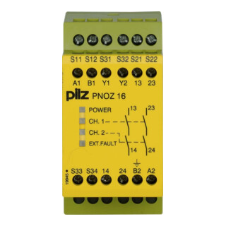 Pilz Dispositif d'arrêt d'urgence 230VAC 24VDC 2n/o PNOZ 16#774066