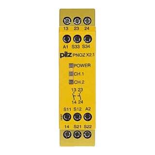 Pilz Dispositif d'arrêt d'urgence 24VAC/DC 2n/o PNOZ X2.1#774306