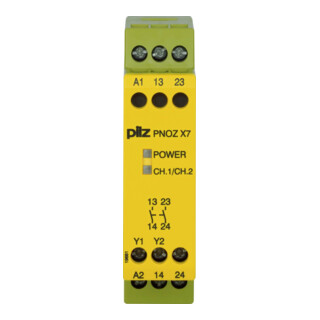 Pilz Dispositif d’arrêt d’urgence 24VACDC 2n/o PNOZ X7#774059