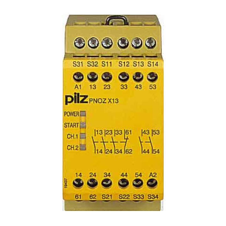 Pilz Dispositif d'arrêt d'urgence 24VDC 5n/o 1n/c PNOZ X13#774549