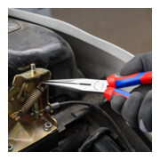 Pince à becs plats, ronds L. 200 mm poli droit gaines bicomposant KNIPEX-5