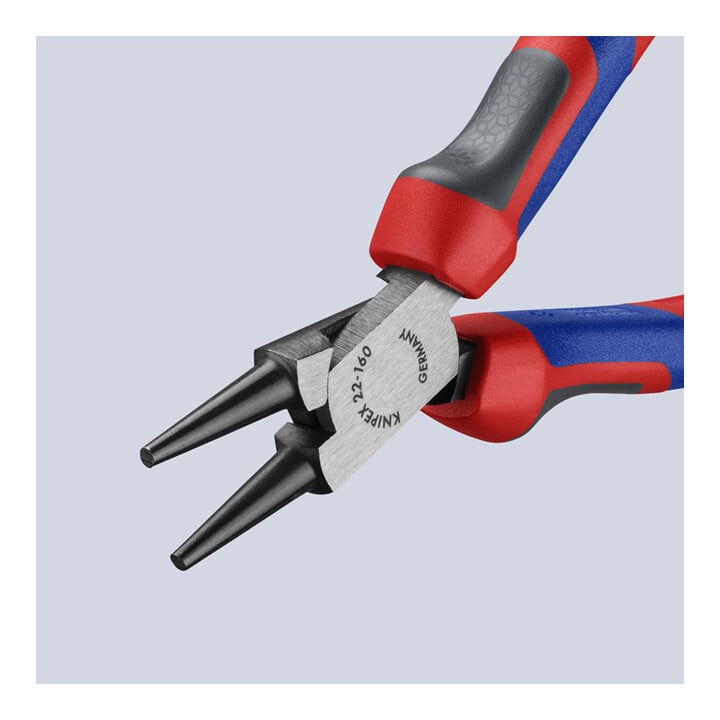 Pince à becs ronds DIN ISO 5745 L. 160 mm tête polie gaines à 2 comp. KNIPEX
