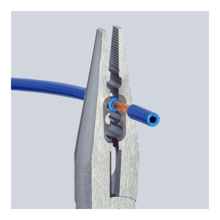 Pince à câbler L. 160 mm 0,5-0,75 / 1,5 / 2,5 mm² poli gaines bicomposant KNIPEX