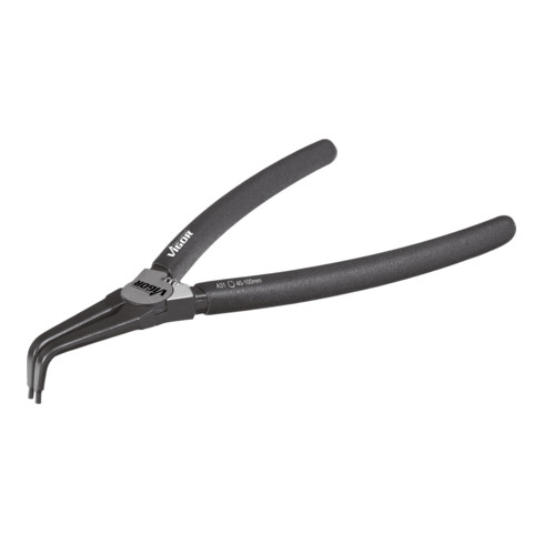 Pince VIGOR coudée pour circlips longueur totale : 180 mm