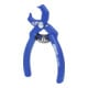 Pince à clips, bleue, droite, 100 mm