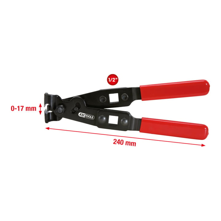 Pince à colliers à recouvrement, 240 mm