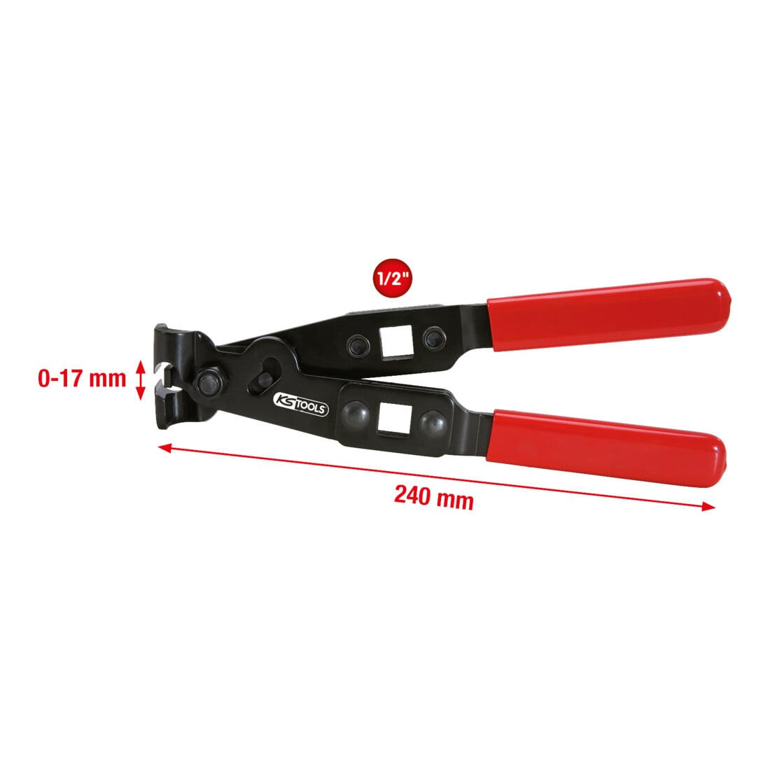 Pince à colliers à recouvrement, 240 mm