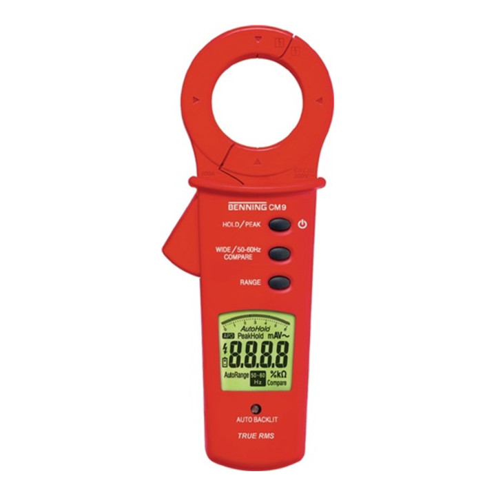 Pince à courant de fuite CM 9 plage de mesure 1 µA-100 A AC ouv. de la pince max