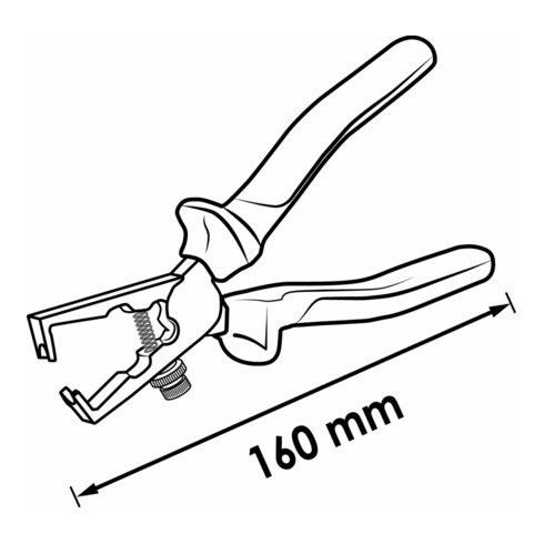 VIGOR Pince à dénuder VDE V2643 Longueur totale : 160 mm