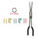 Pince à double articulation KS Tools pour circlip extérieur avec embouts interchangeables