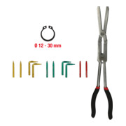 Pince à double articulation KS Tools pour circlip extérieur avec embouts interchangeables-2