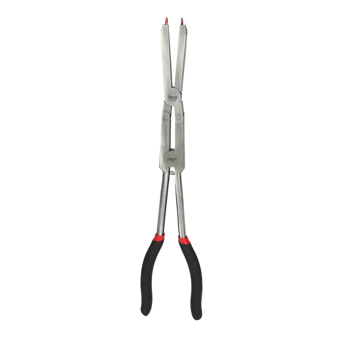 Pince à double articulation KS Tools pour circlip extérieur avec embouts interchangeables