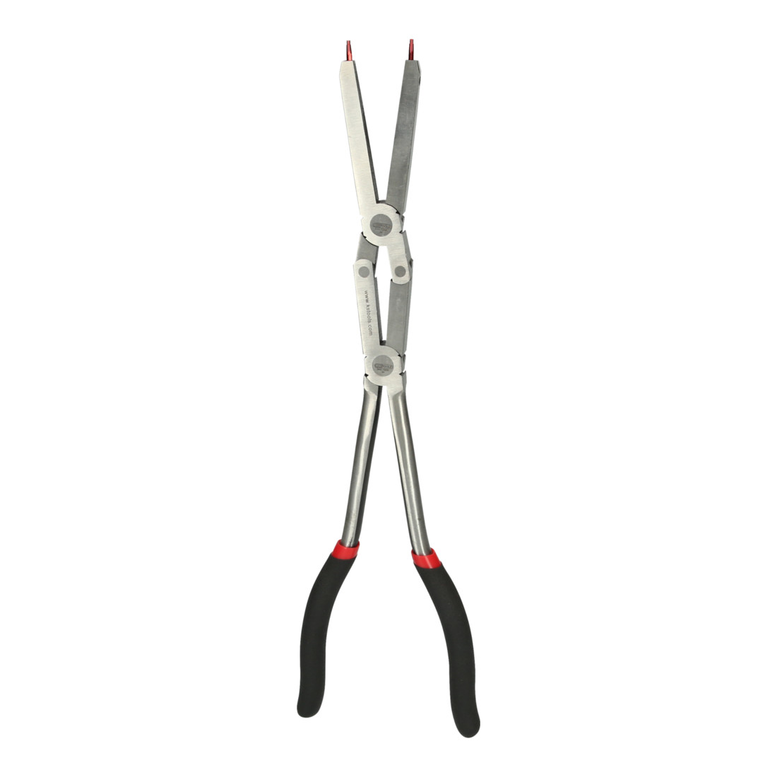 Pince à double articulation KS Tools pour circlip intérieur avec embouts interchangeables