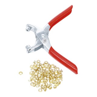 Pince à œillets avec 100 œillets ronds 4,5 mm BGS Do it yourself