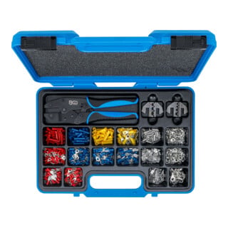 Pince à sertir avec assortiment de cosses 1000 pièces BGS