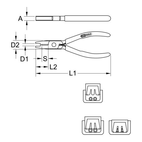 KS Tools Pince à sertir pour récipients