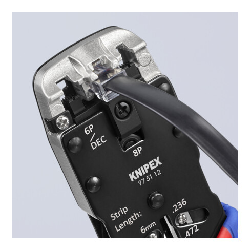 Pince à sertir pour fiches Western Knipex