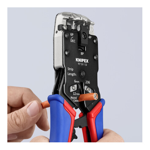 Pince à sertir pour fiches Western Knipex