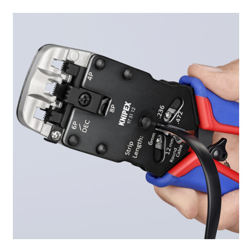 Pince à sertir pour fiches Western Knipex