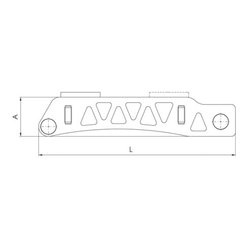 Pince AMF 6311 construction légère pour rainures en T 42, 48 mm longueur 400 mm