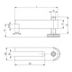 Pince AMF 6315V décalée avec rainure pour vis d'appui 16 + 18 mm