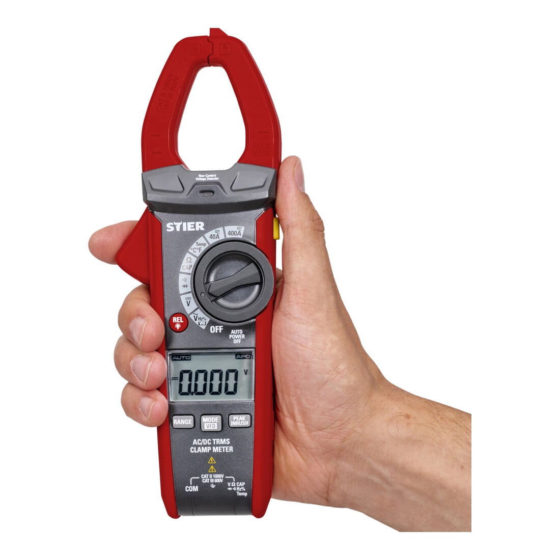 Pince ampèremétrique numérique STIER AC/DC 1 000 V 400 A 40 MΩ 100 kHz