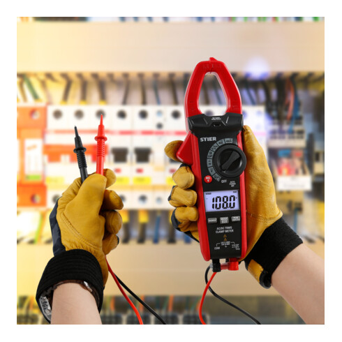 Pince ampèremétrique numérique STIER AC/DC 1 000 V 400 A 40 MΩ 100 kHz