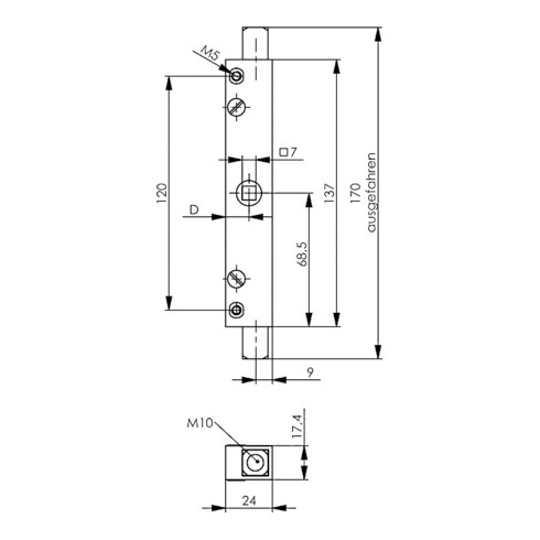 Pince combinée AMF N° 6860 taille 1 galv.