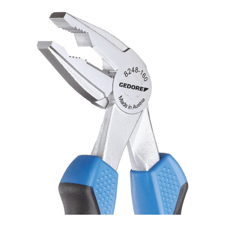 Pince combinée angulaire Gedore 160 mm, manche à 2 composants