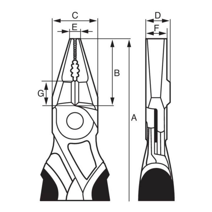 Pince combinée E/D/E 160 mm chromée